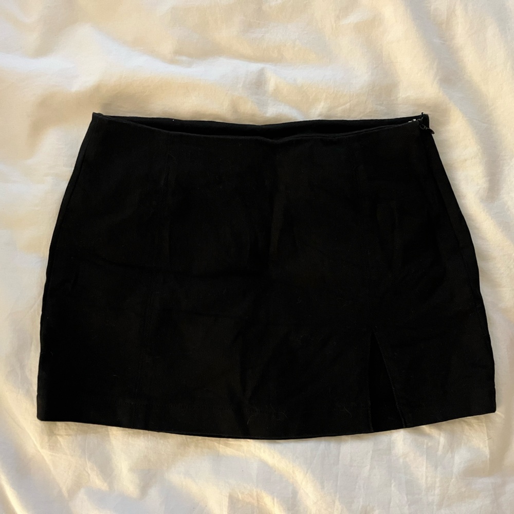 Black mini skirt